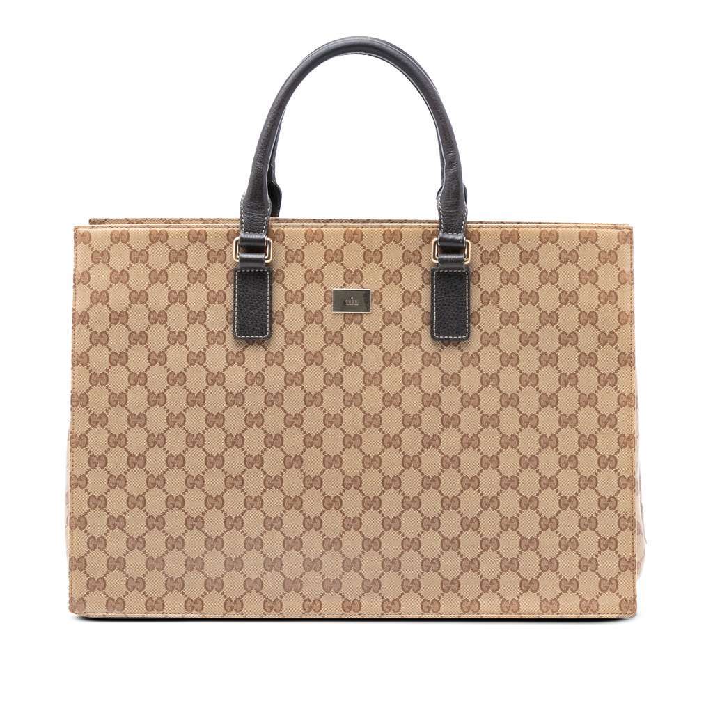 Gucci GG Crystal Business Bag Beige Very good condition - Front View