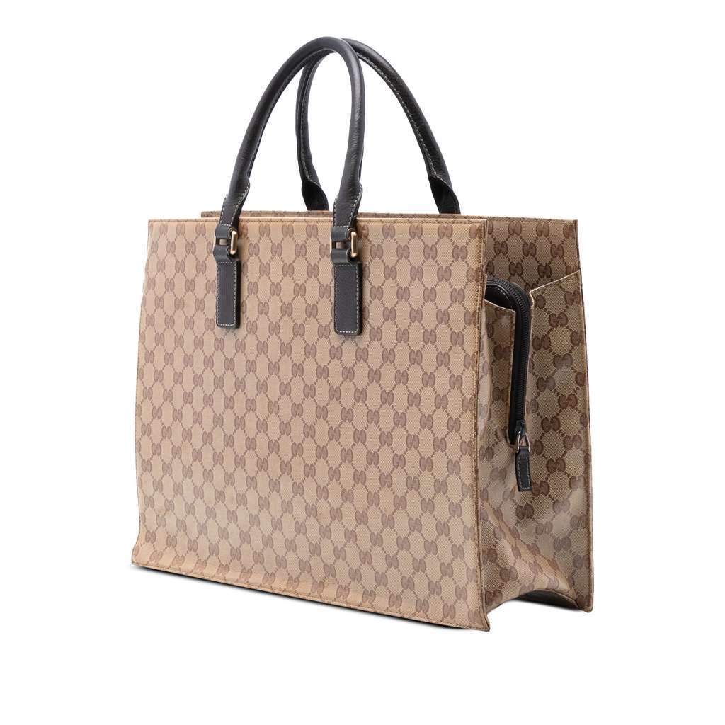 Gucci GG Crystal Business Bag Beige Very good condition - Back View