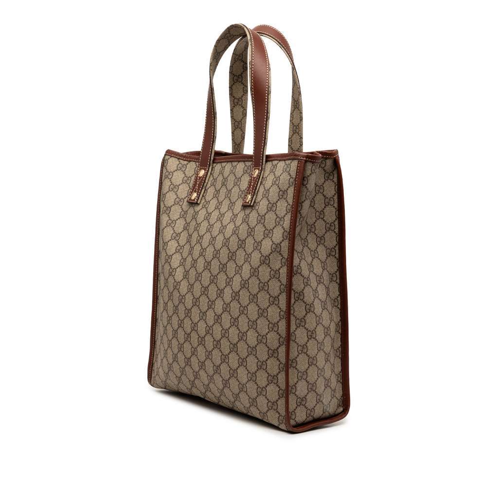 Gucci GG Supreme Web Tote Beige Very good condition - Back View