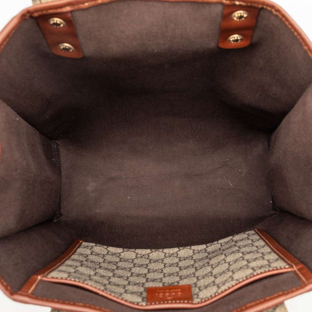 Gucci GG Supreme Web Tote Beige Very good condition - Model View