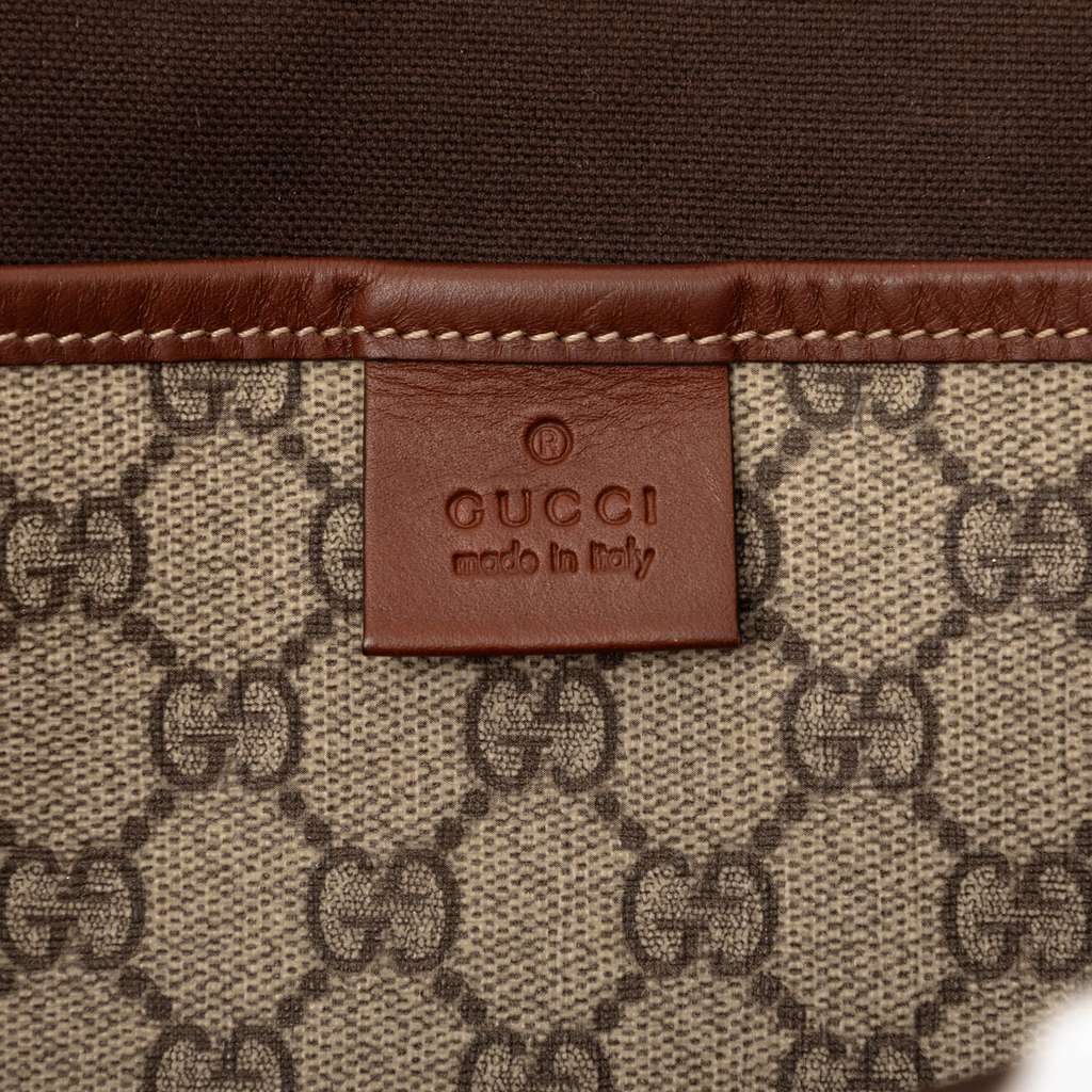 Gucci GG Supreme Web Tote Beige Very good condition - Box View
