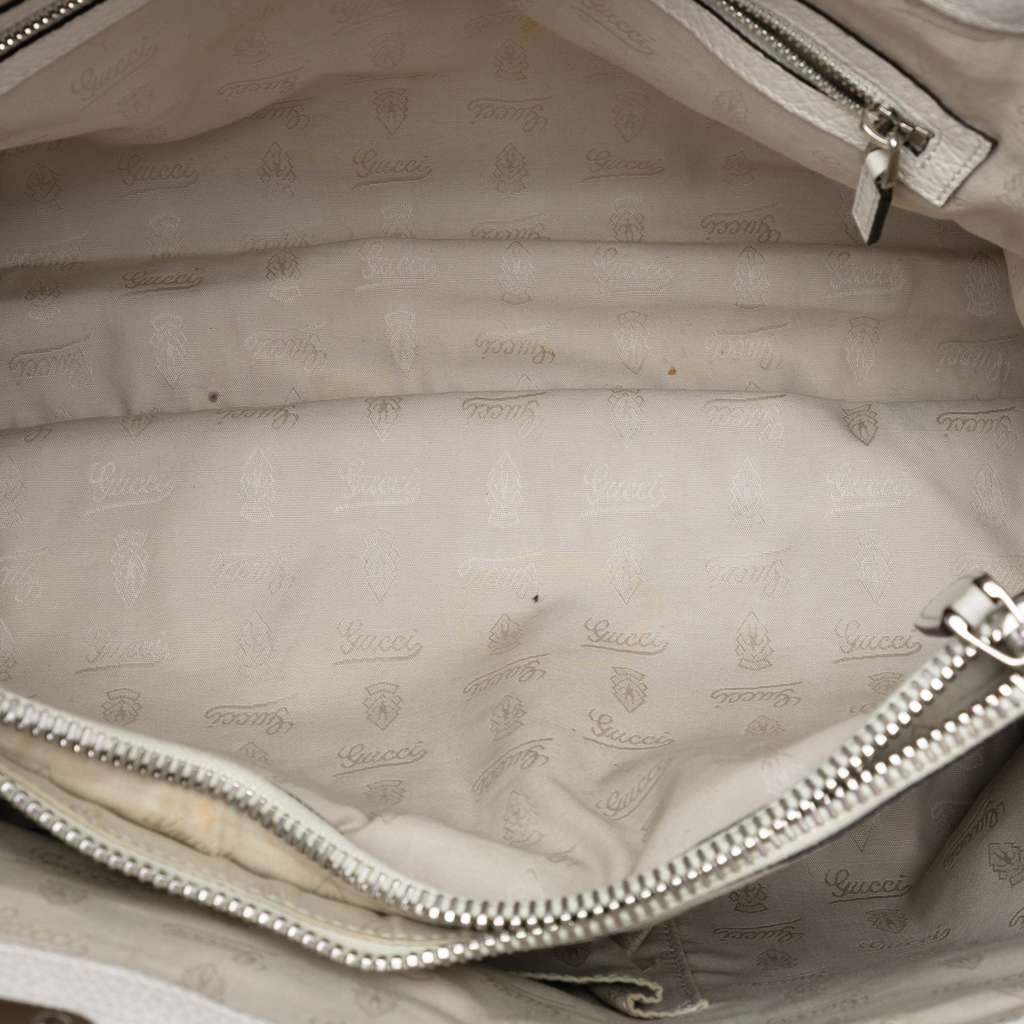 Gucci Medium GG Canvas Bamboo Libeccio Tote Beige Very good condition - Model View