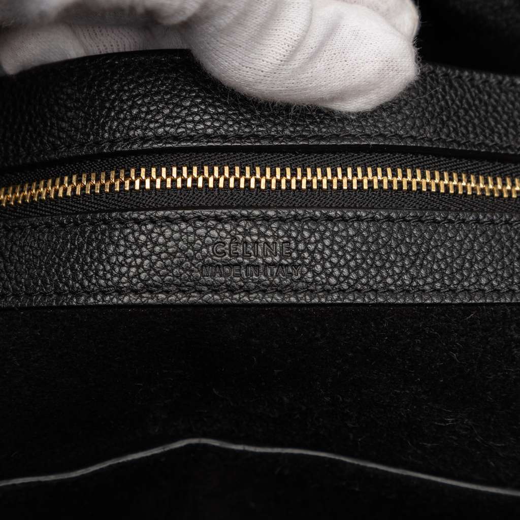 Celine Small Leather Phantom Cabas Tote Black Leather Very good condition - Box View