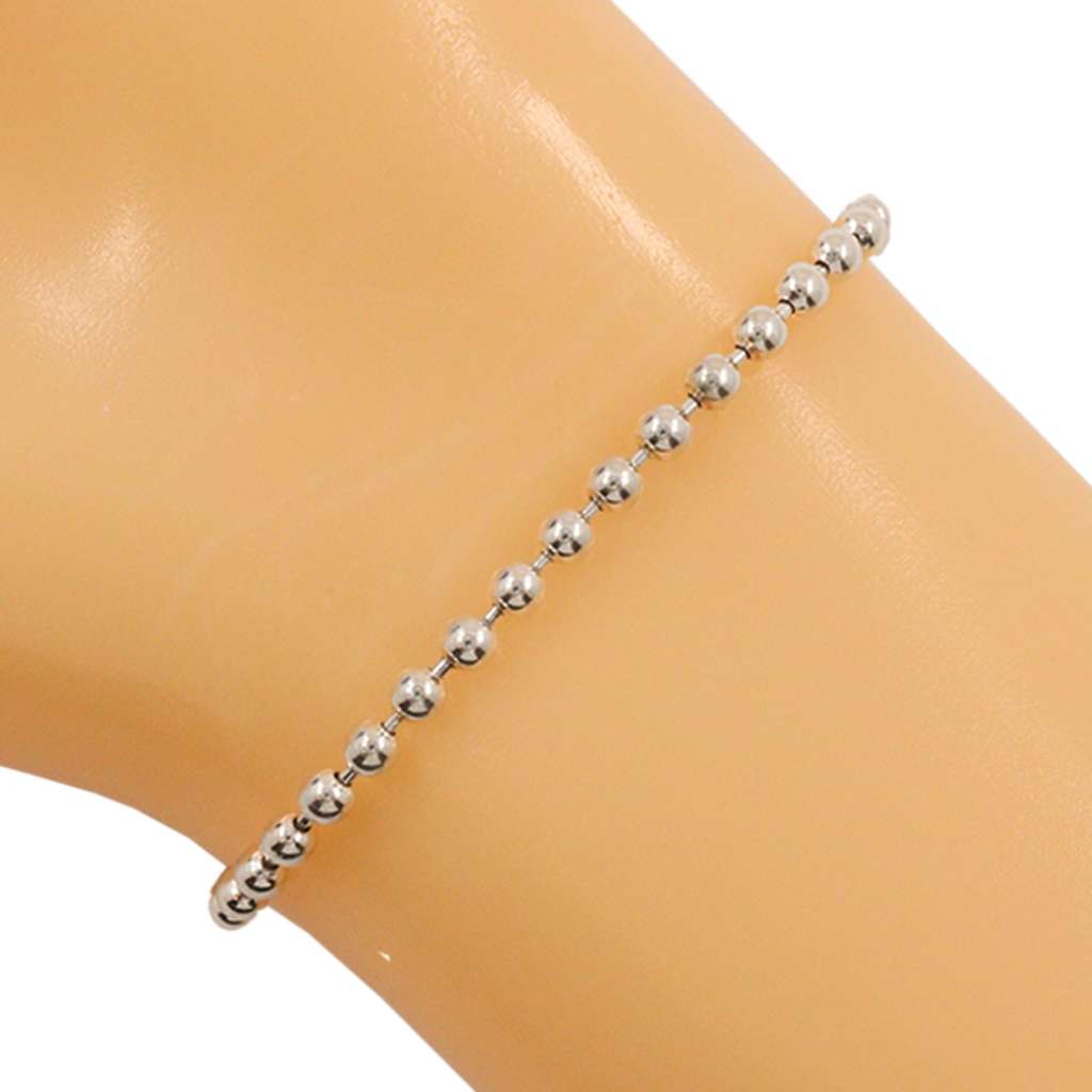 Gucci Sterling Silver Enamel Interlocking G Ball Chain Bracelet Silver Silver Very good condition - Box View