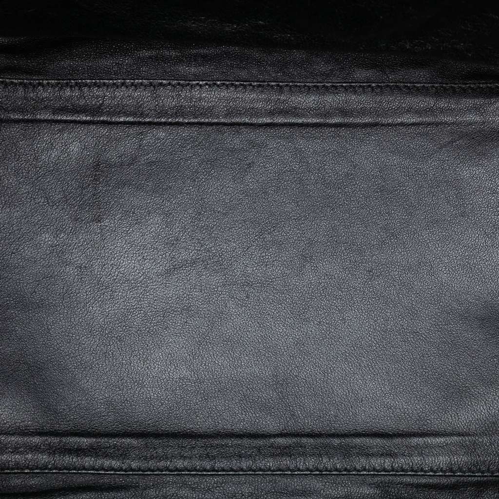 Celine Mini Embossed Calfskin Luggage Tote Black Leather Very good condition - Model View