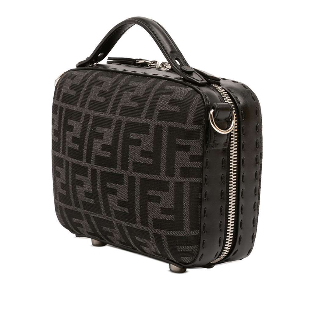 Fendi Mini Zucca Canvas Suitcase Bag Black Canvas Very good condition - Back View