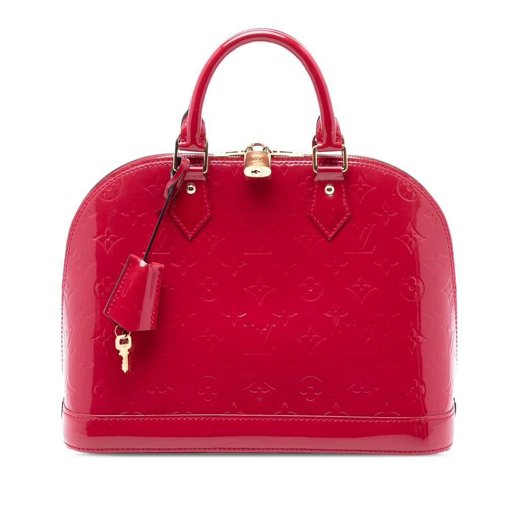Louis Vuitton Monogram Vernis Alma PM Red Leather Very good condition - Front View