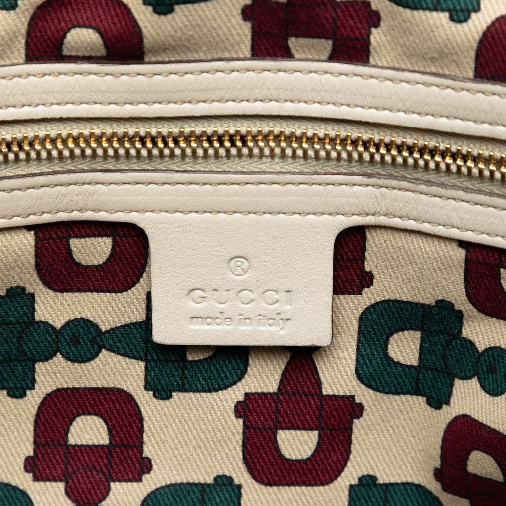 Gucci Bamboo Guccissima Peggy Satchel White Leather Very good condition - Box View