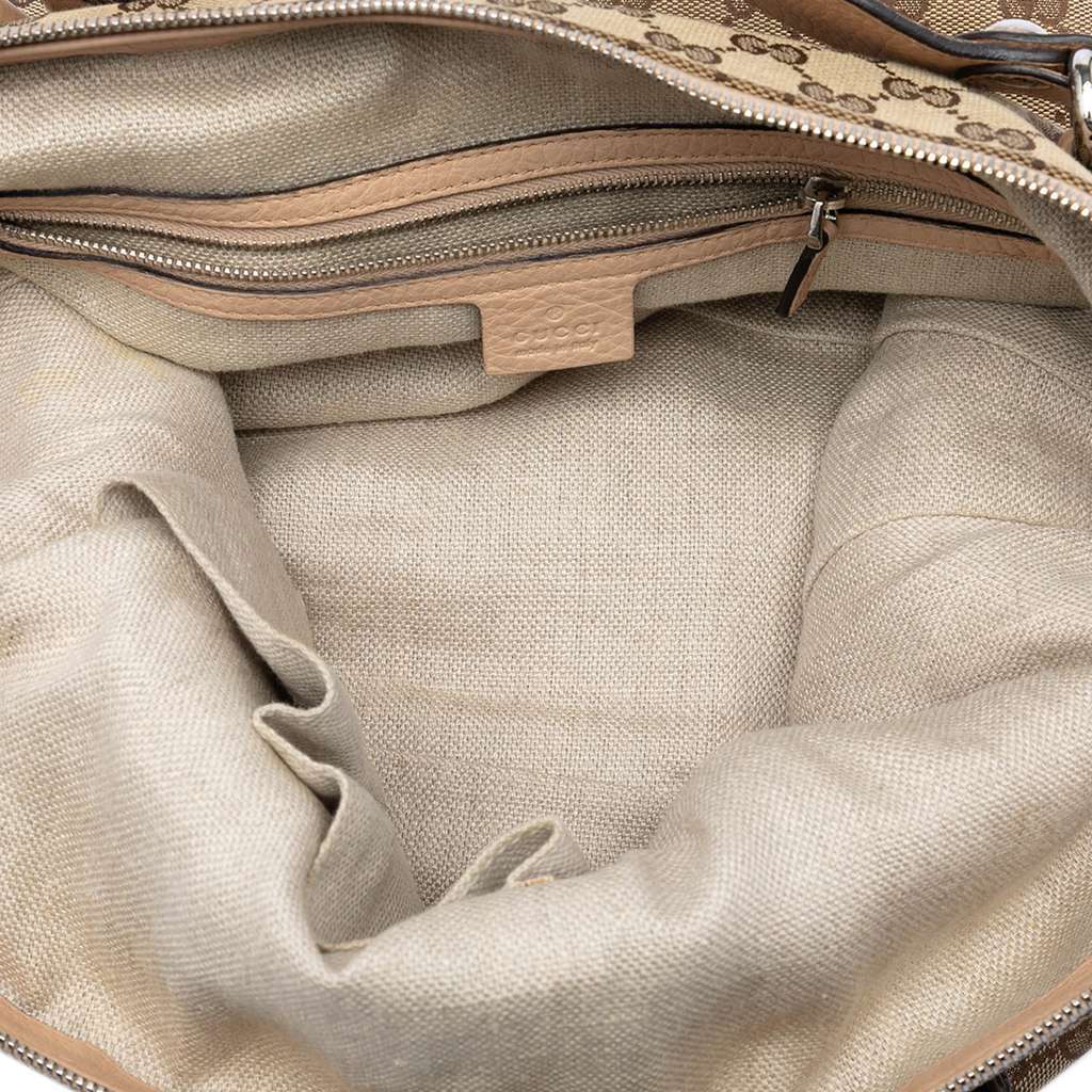 Gucci Large GG Canvas Icon Bit Satchel Beige Very good condition - Model View