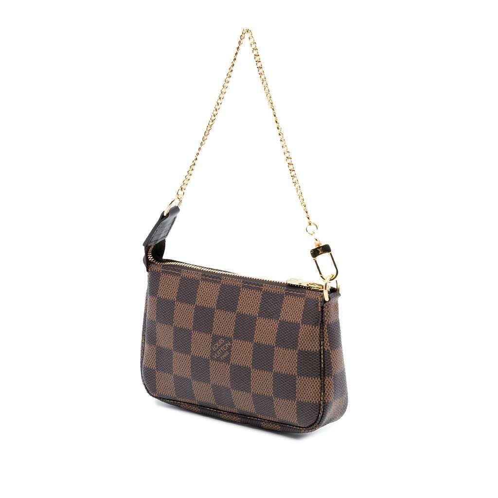 Louis Vuitton Damier Ebene Mini Pochette Accessoires Brown Very good condition - Back View