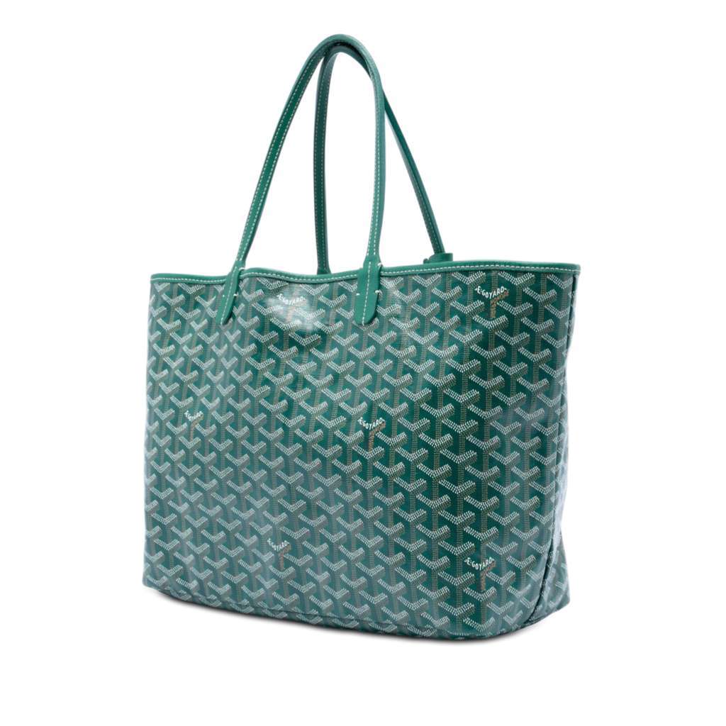 Goyard Goyardine Saint Louis PM Green Canvas Very good condition - Back View