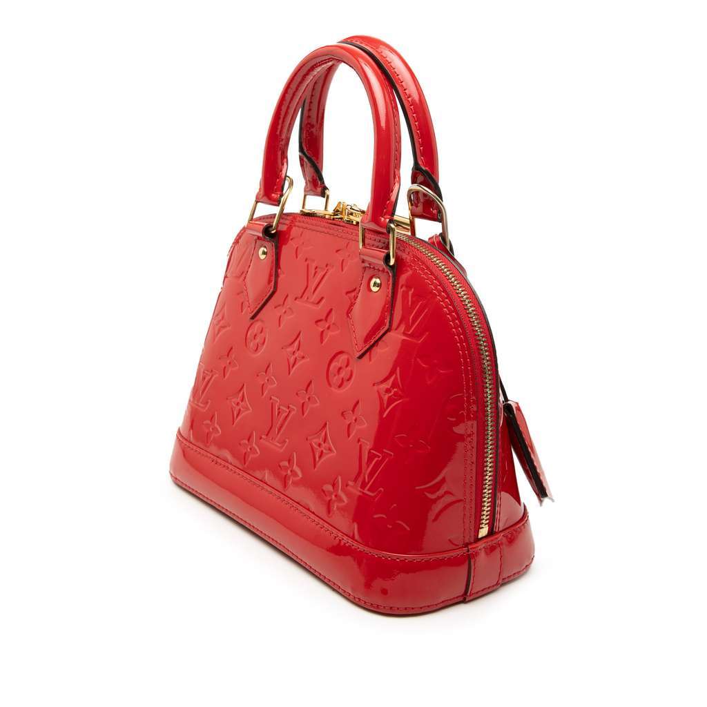 Louis Vuitton Monogram Vernis Alma BB Red Leather Very good condition - Back View