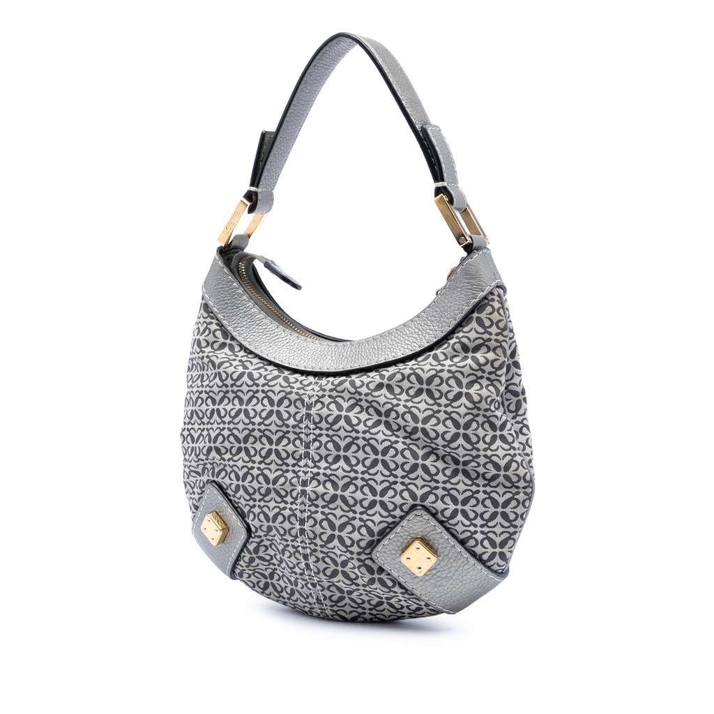 Loewe Anagram Canvas New Road Hobo Grey Canvas Very good condition - Back View