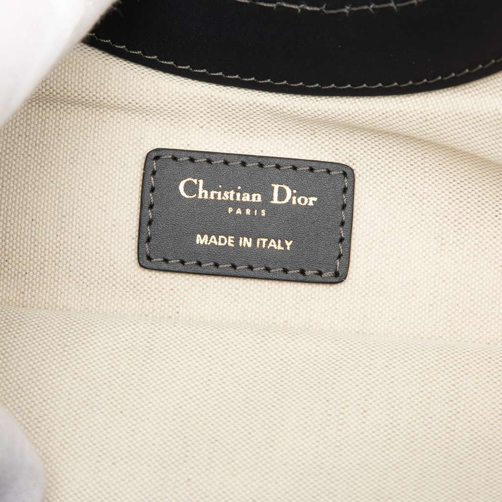 Dior Oblique Canvas Fold Over Clutch Blue Canvas Very good condition - Box View