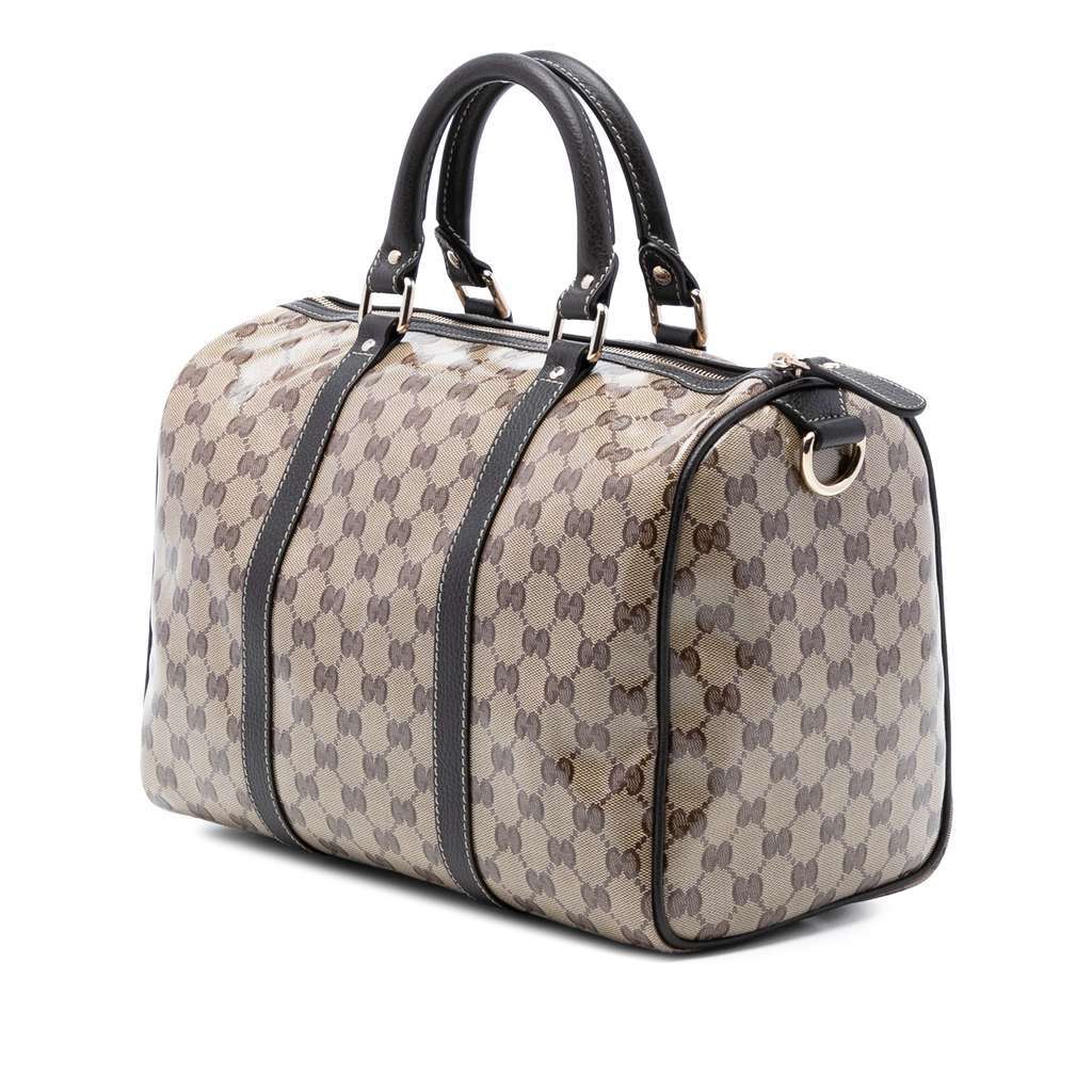 Gucci Medium GG Crystal Joy Boston Bag Beige Very good condition - Back View