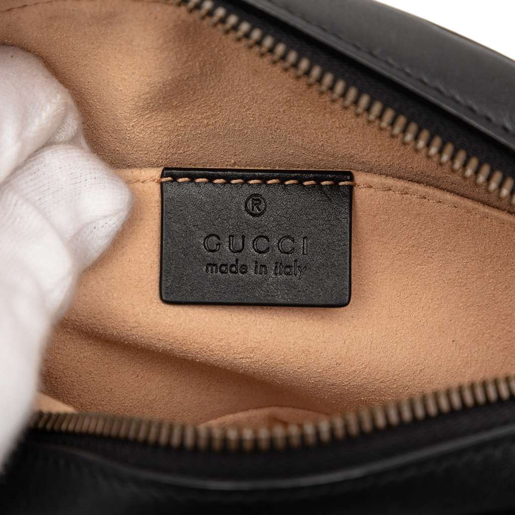 Gucci GG Marmont Matelasse Leather Belt Bag Black Leather Very good condition - Box View
