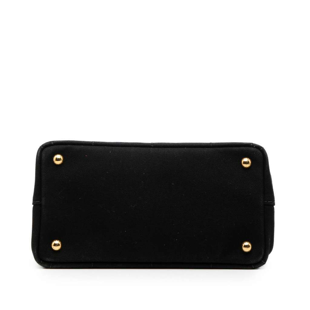 Prada Small Canvas Canapa Logo Satchel Black Canvas Very good condition - Inside View