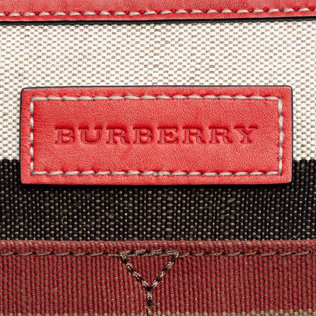 Burberry Medium Mega Check Canvas Ashby Bucket Bag Brown Canvas Very good condition - Box View