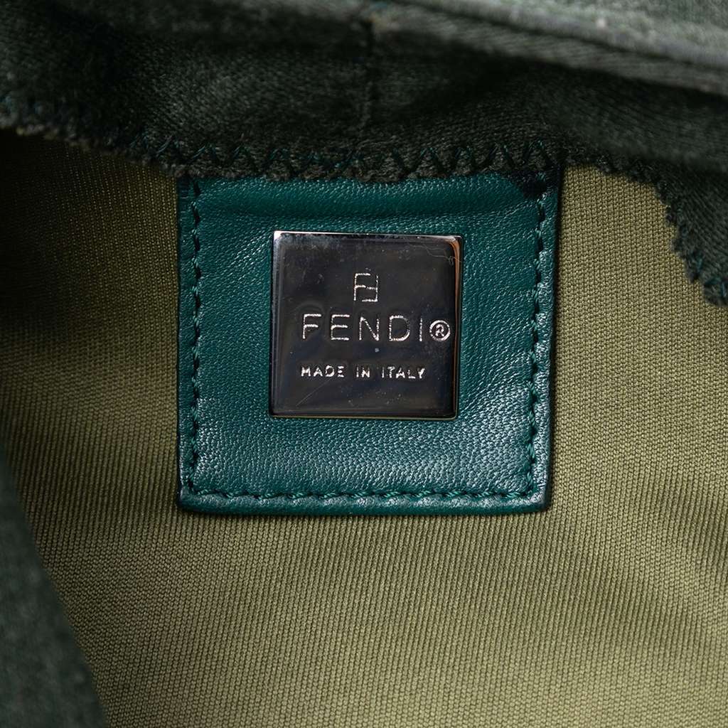 Fendi Cotton Shoulder Bag Green Cotton Very good condition - Box View