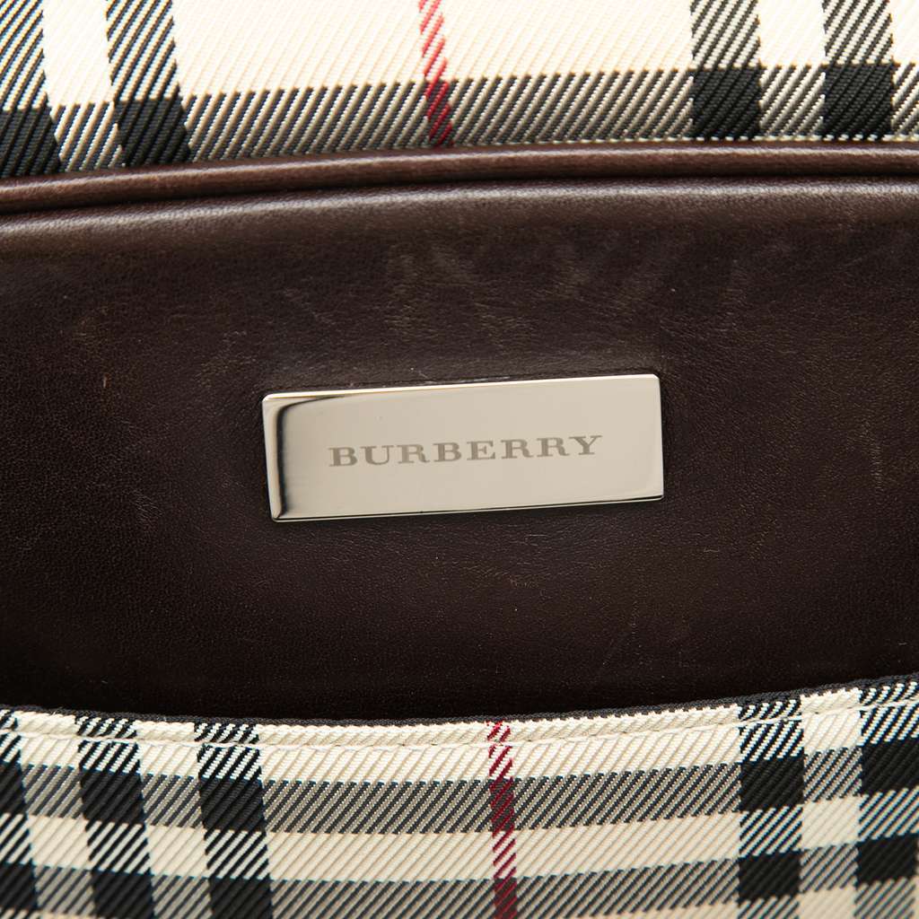 Burberry House Check Canvas Crossbody Beige Very good condition - Box View
