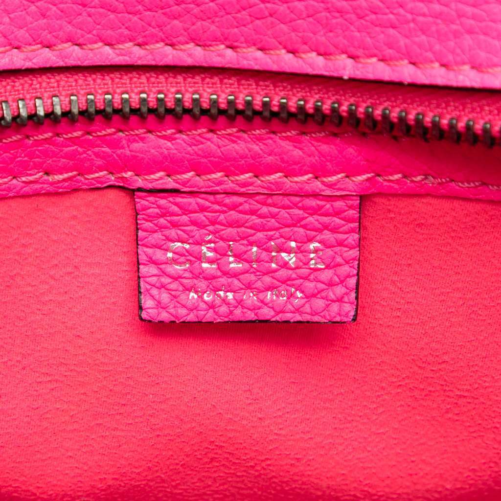 Celine Nano Leather Luggage Tote Pink Leather Very good condition - Box View