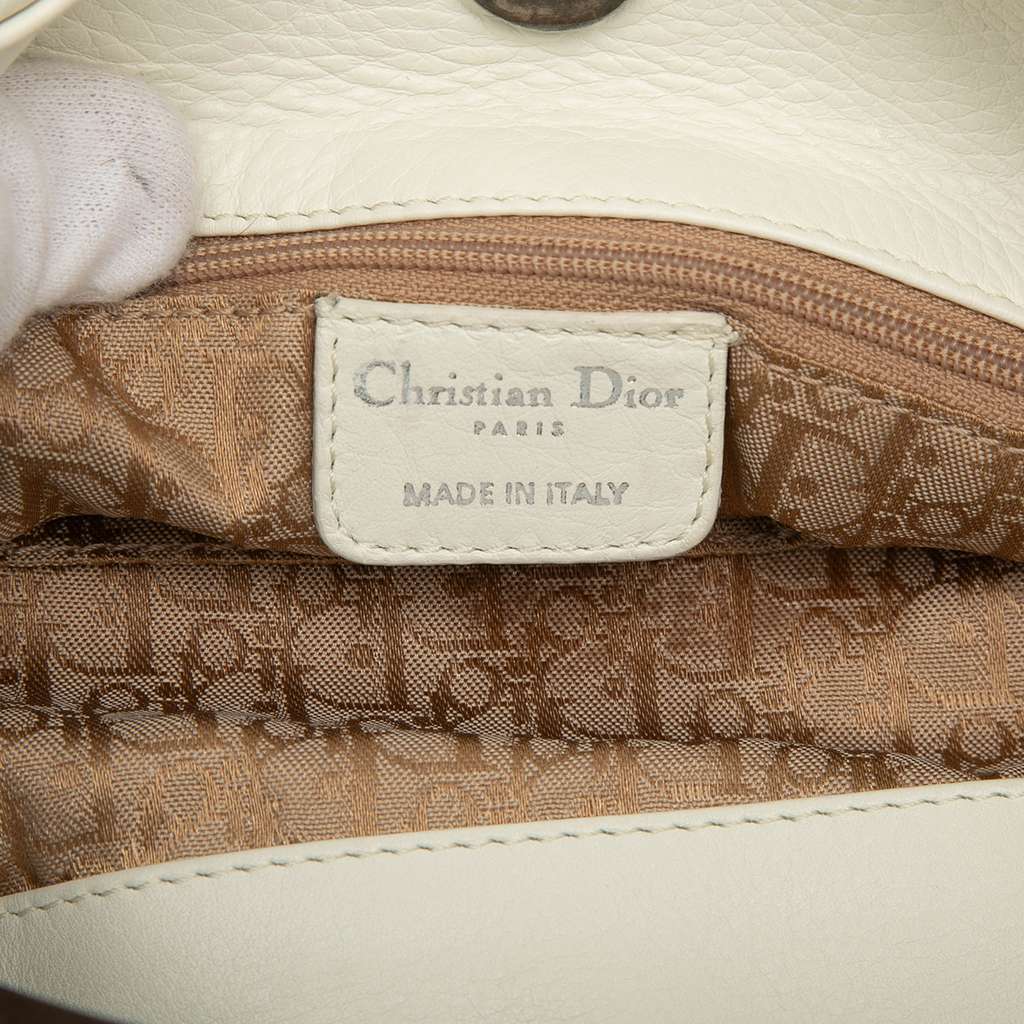 Dior Leather Ethnic Hobo White Leather Very good condition - Box View