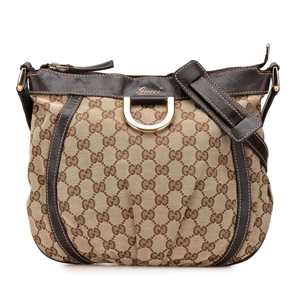 Gucci GG Canvas Abbey D Ring Crossbody Beige Very good condition - Front View