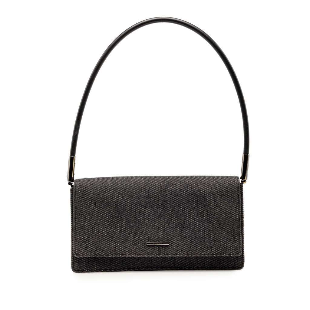 Gucci Denim Shoulder Bag Black Denim Very good - Front View