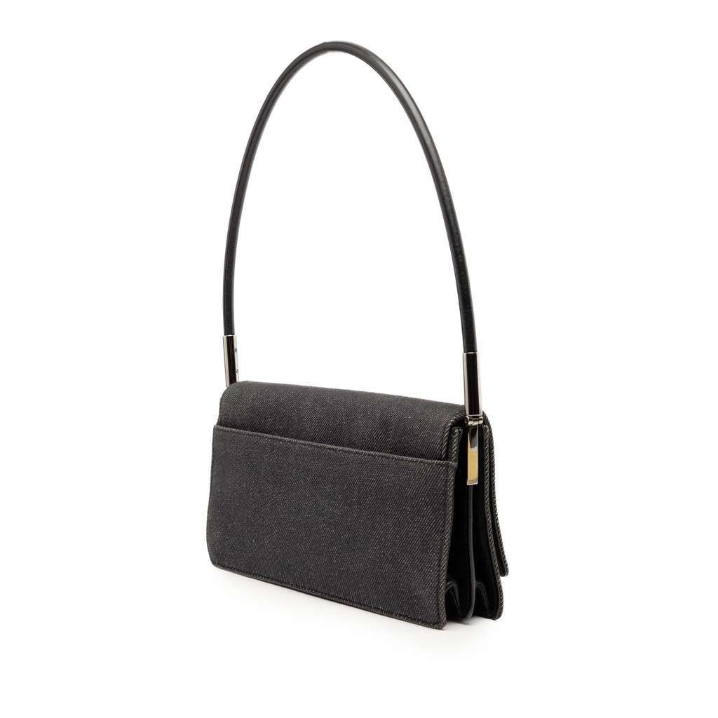 Gucci Denim Shoulder Bag Black Denim Very good - Back View