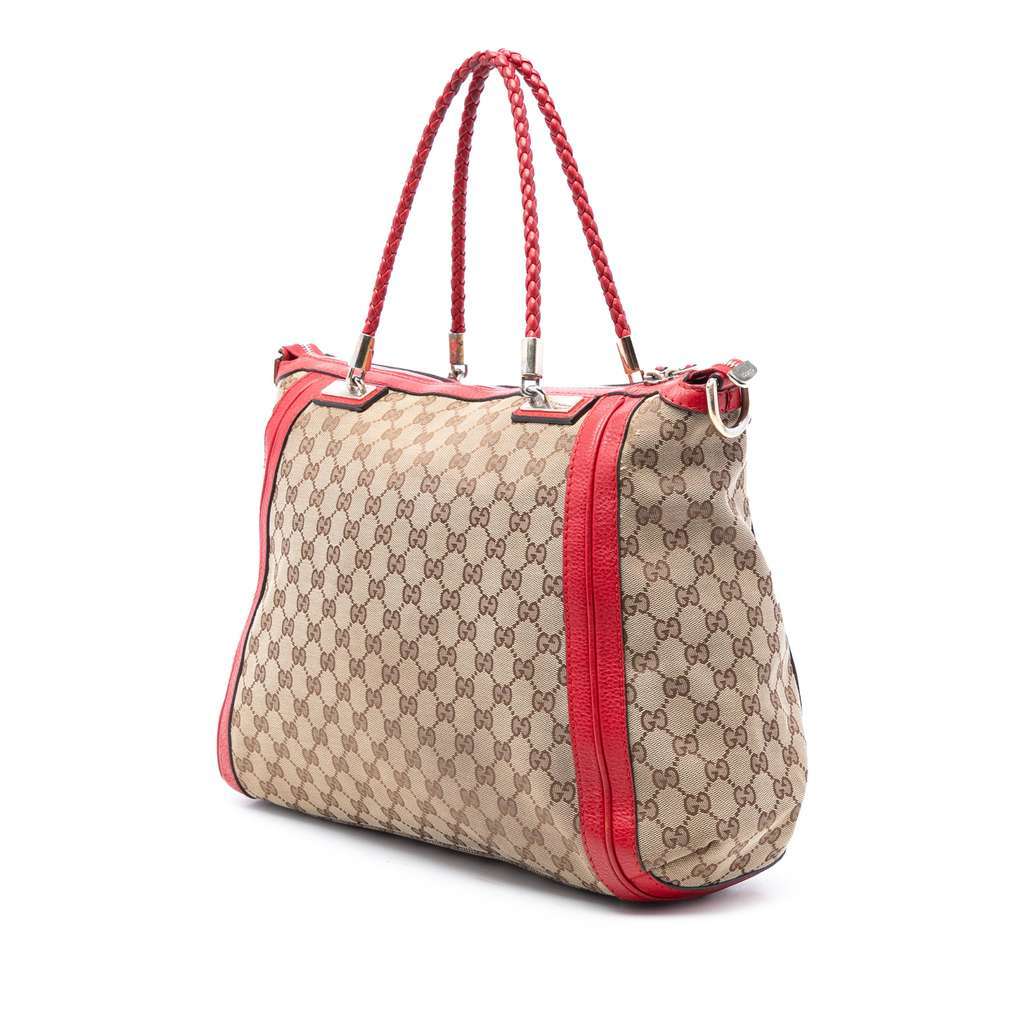 Gucci Large GG Canvas Bella Satchel Beige Very good condition - Back View