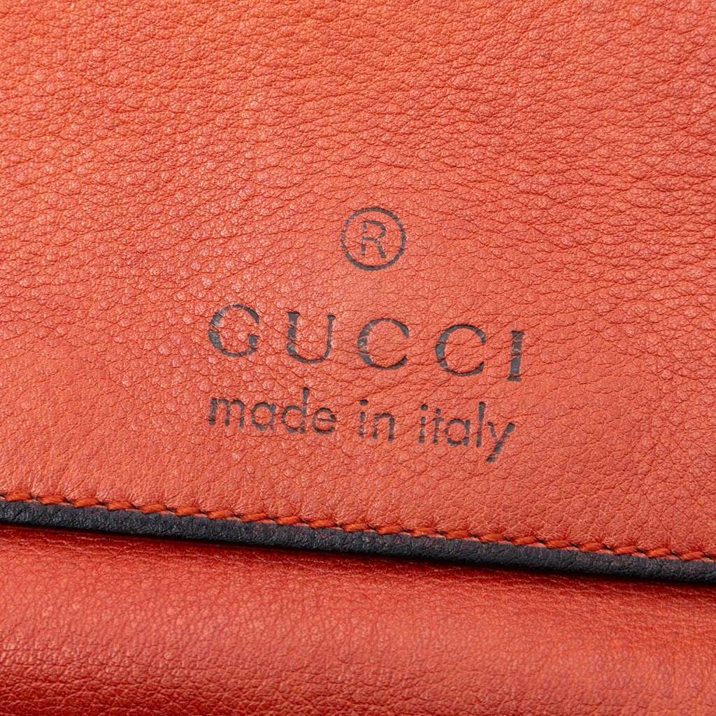 Gucci Leather Harness Shoulder Bag Orange Leather Very good condition - Box View