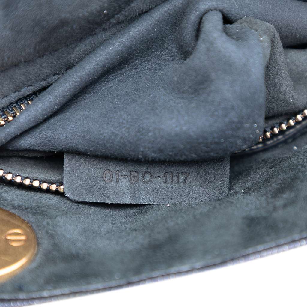 Dior Mini Denim Cannage Studded Supple Lady Dior Blue Denim Very good condition - Box View