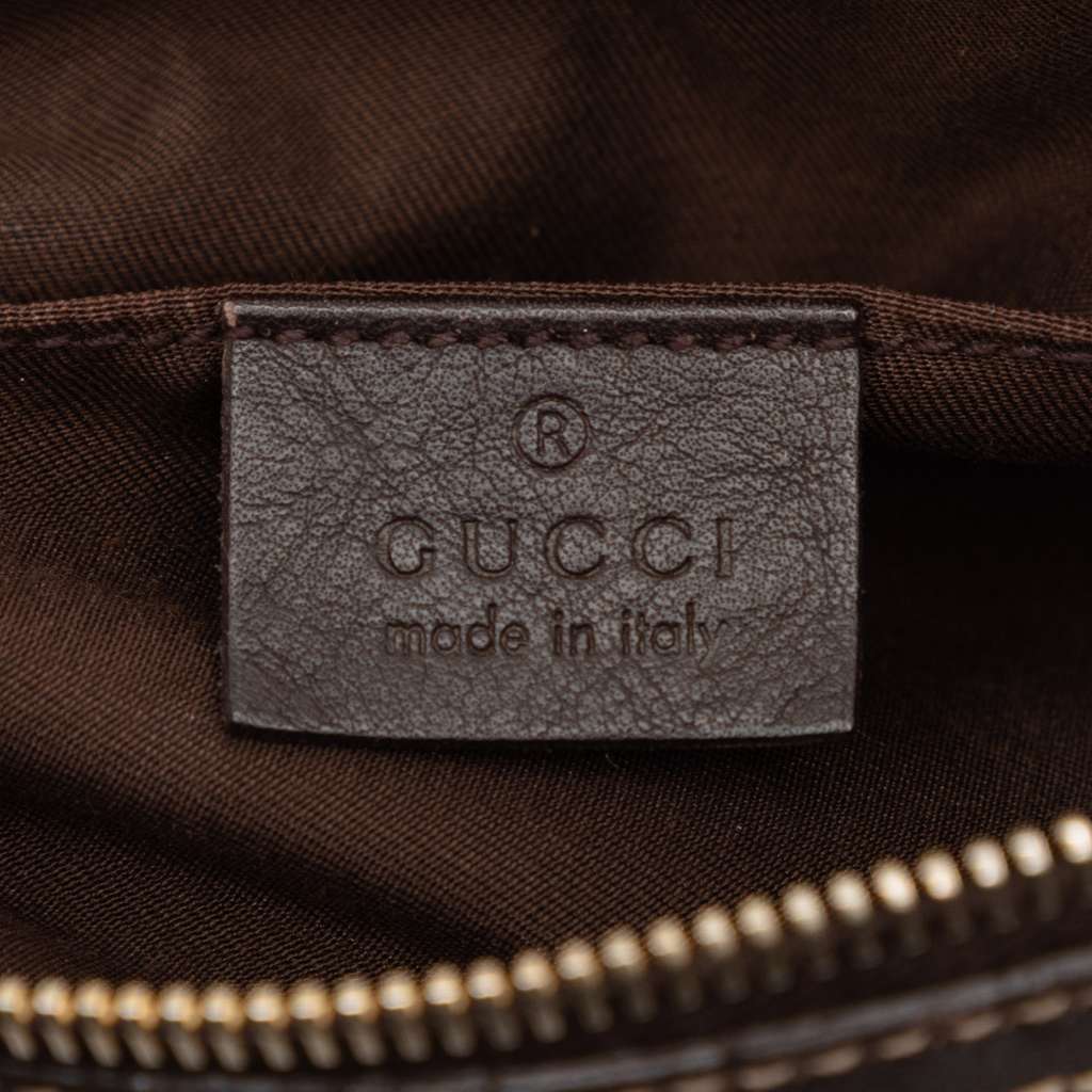 Gucci GG Canvas Trophy Boston Bag Beige Canvas Very good condition - Box View