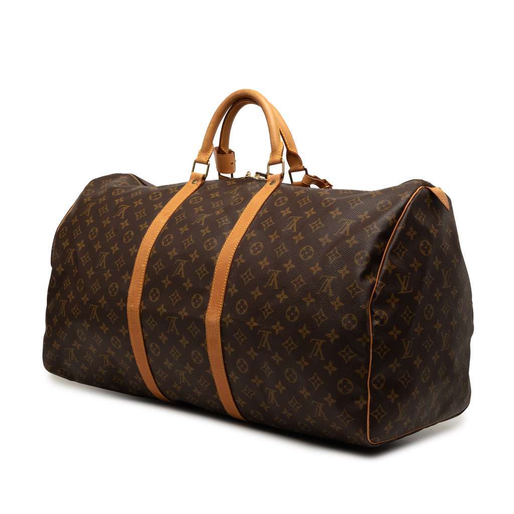 Louis Vuitton Monogram Keepall 60 Brown Good - Back View