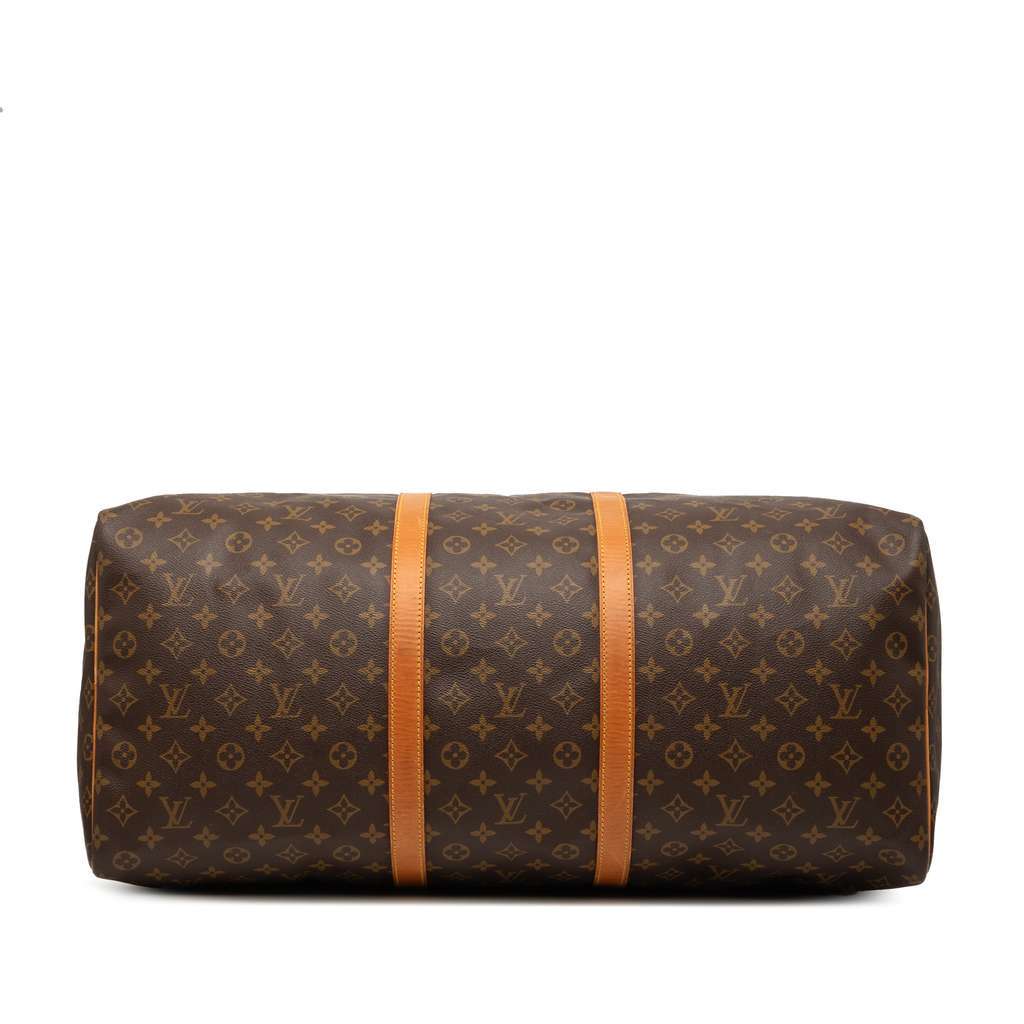 Louis Vuitton Monogram Keepall 60 Brown Good - Inside View