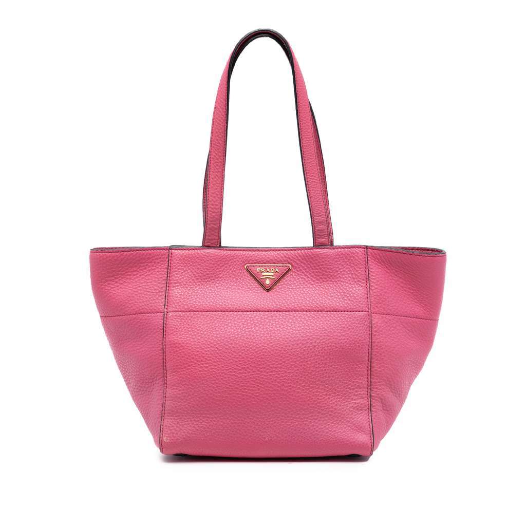 Prada Vitello Daino Tote Pink Leather Very good - Front View