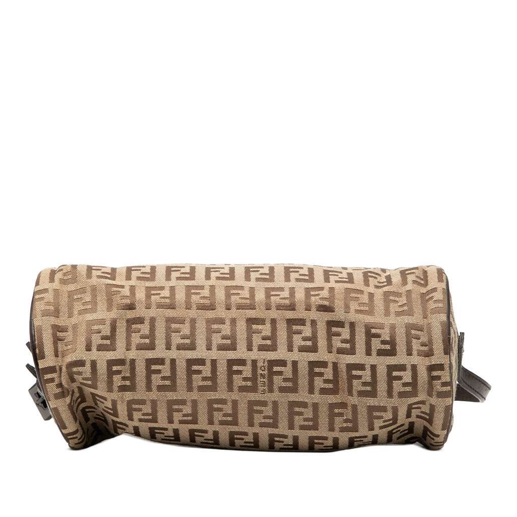 Fendi Zucchino Canvas Barrel Pochette Brown Canvas Very good condition - Inside View