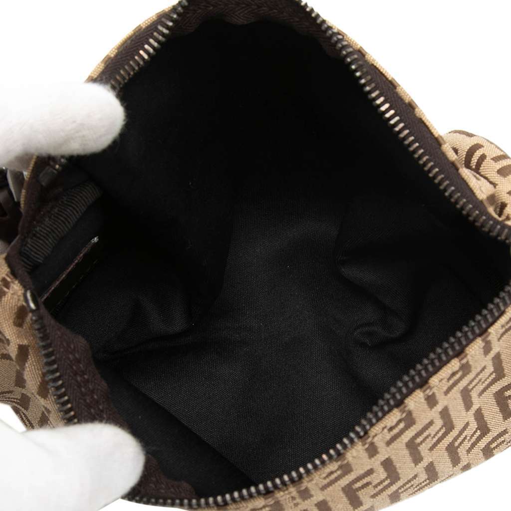 Fendi Zucchino Canvas Barrel Pochette Brown Canvas Very good condition - Model View