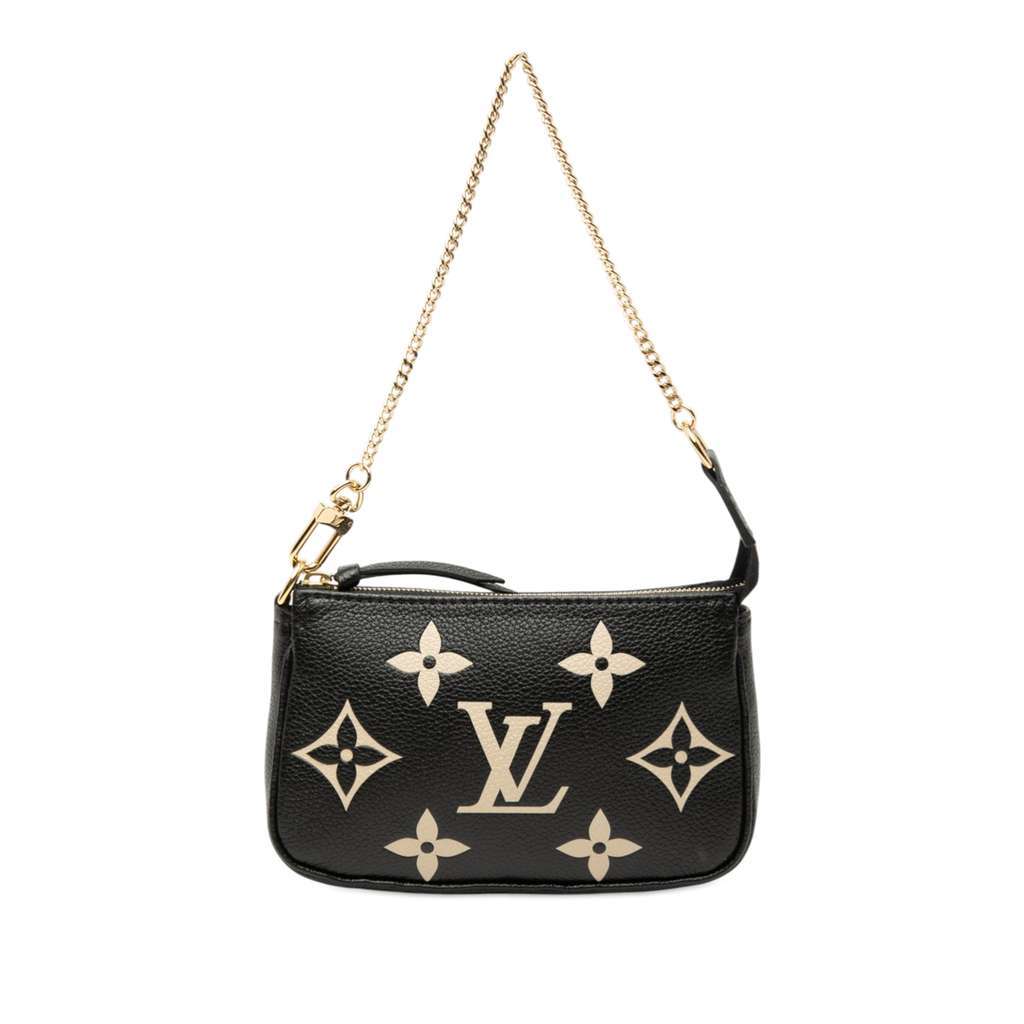 Louis Vuitton Bicolor Monogram Empreinte Mini Pochette Accessoires Black Leather Very good condition - Front View
