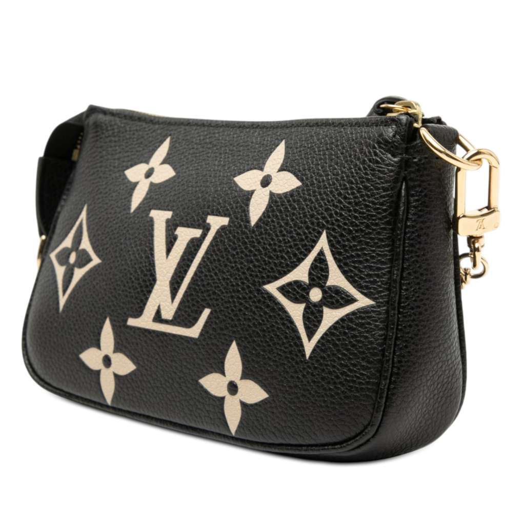 Louis Vuitton Bicolor Monogram Empreinte Mini Pochette Accessoires Black Leather Very good condition - Back View