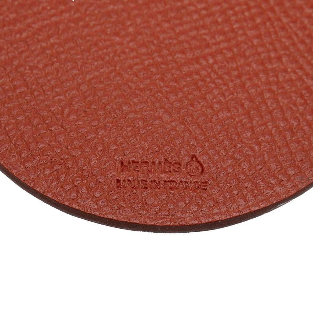 Hermès H Equipe Resin and Leather Bag Charm Red Very good condition - Inside View