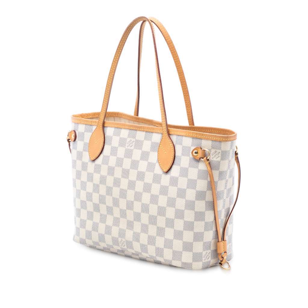 Louis Vuitton Damier Azur Neverfull PM White Very good condition - Back View