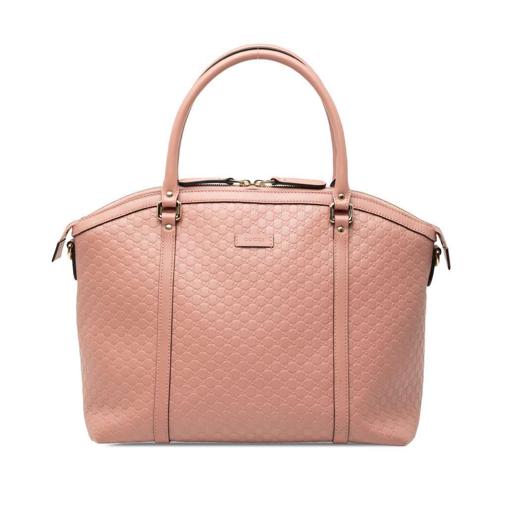 Gucci Large Microguccissima Dome Satchel Pink Leather Very good condition - Front View