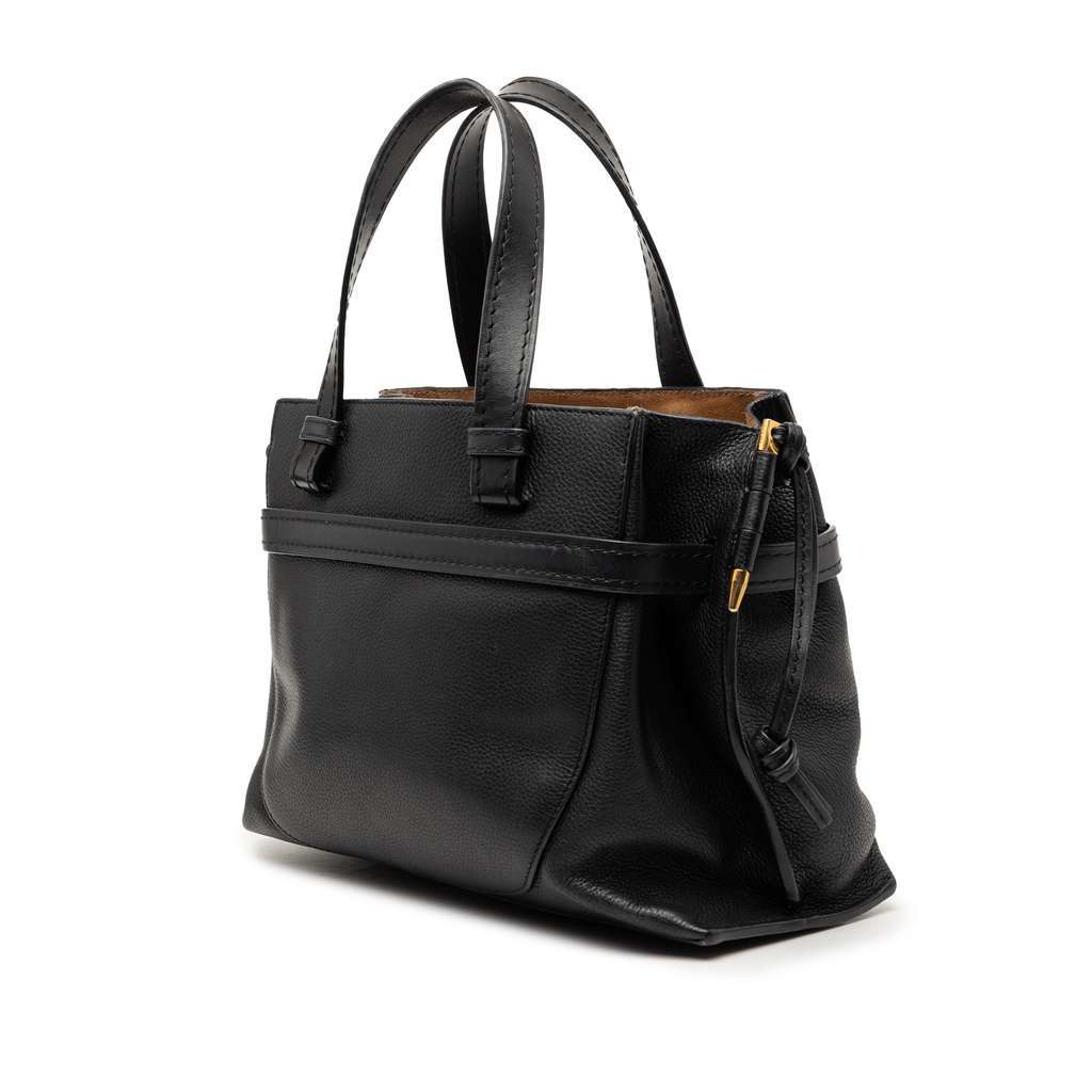 Loewe Small Leather Gate Top Handle Bag Black Leather Very good condition - Back View
