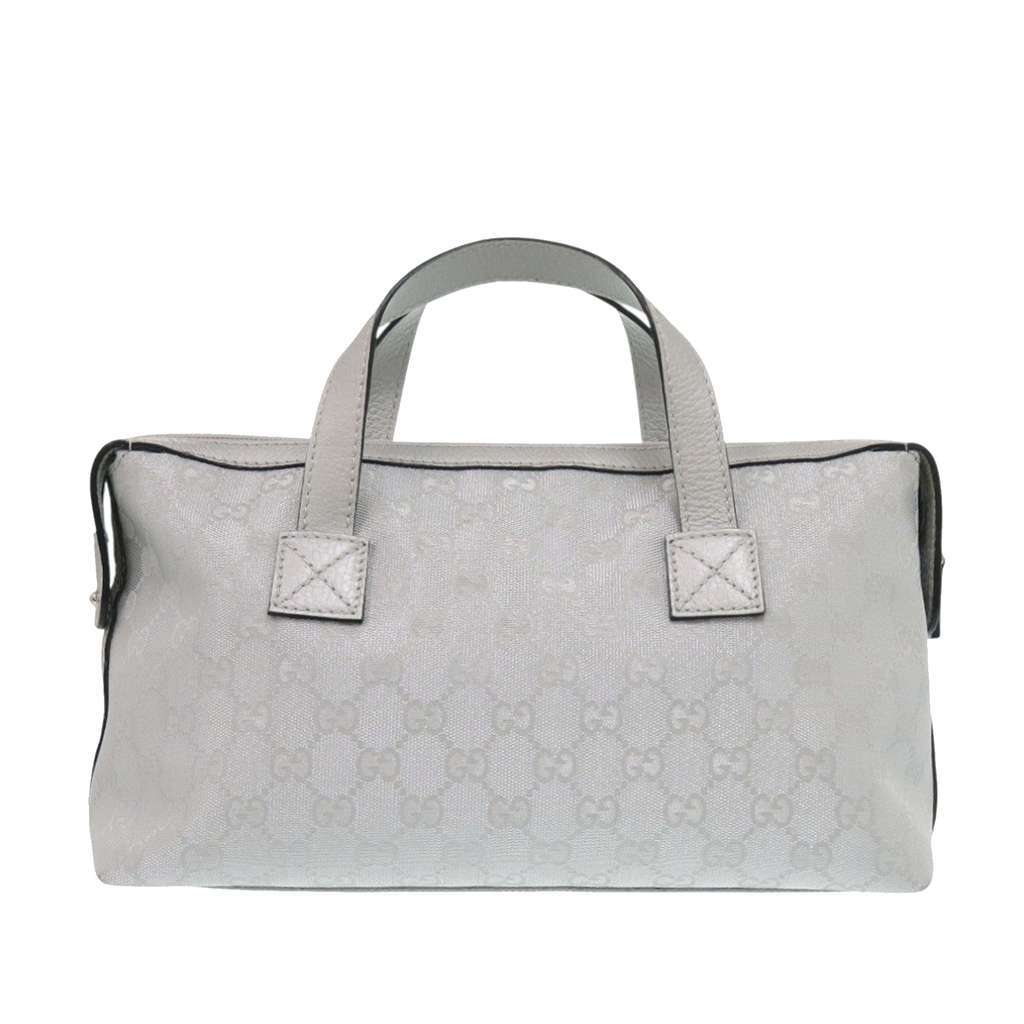 Gucci GG Canvas Handbag Silver Canvas Very good condition - Back View