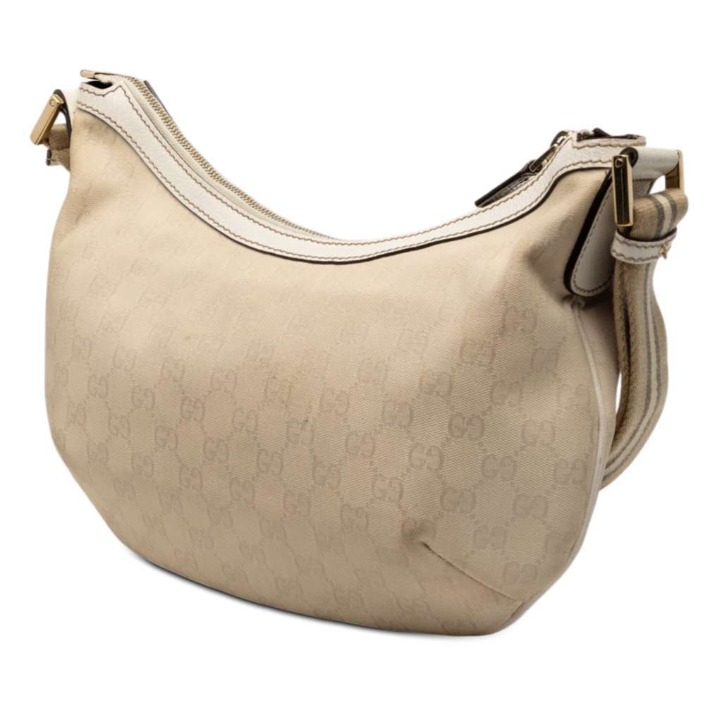 Gucci GG Canvas Web Crossbody Beige Canvas Very good condition - Back View