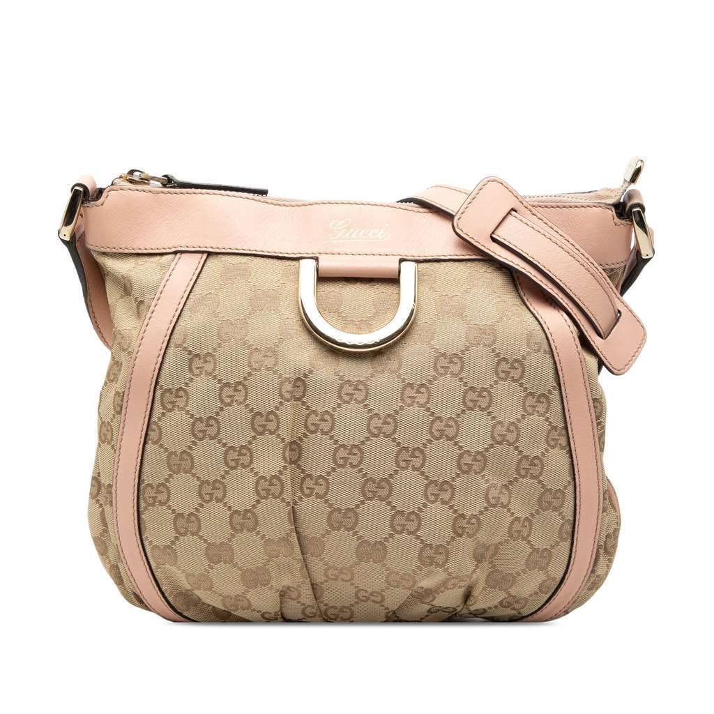 Gucci GG Canvas Abbey D Ring Crossbody Beige Canvas Very good condition - Front View