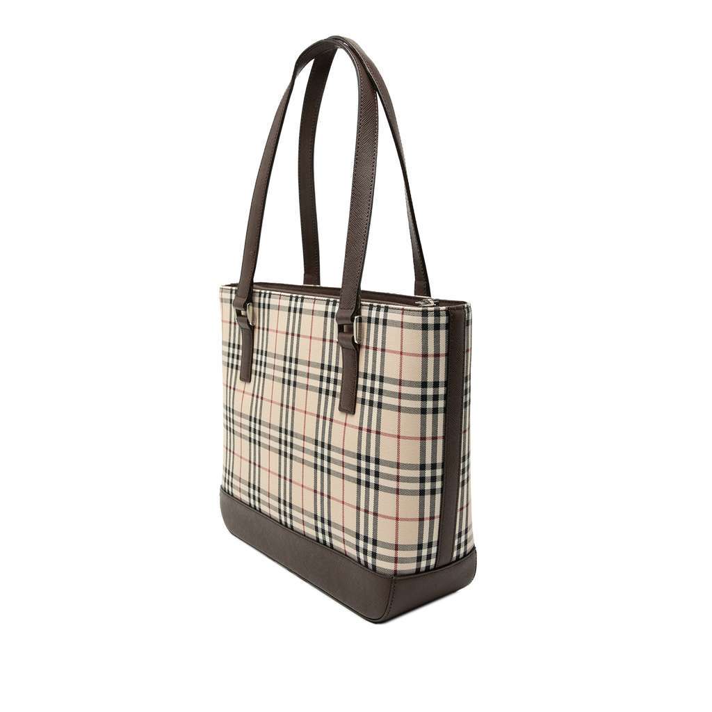 Burberry House Check Canvas Tote Beige Canvas Very good condition - Back View
