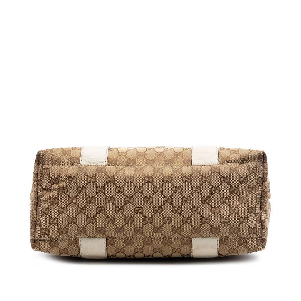 Gucci Medium GG Canvas Bamboo Libeccio Tote Beige Very good condition - Inside View