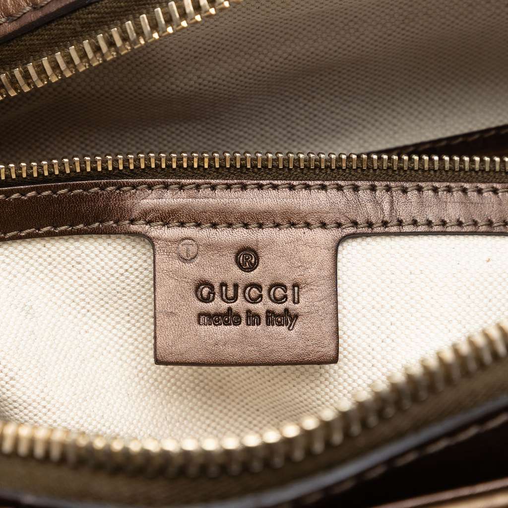 Gucci GG Lurex Heart Bit Satchel Beige Very good condition - Box View